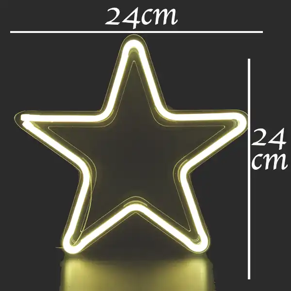 چراغ خواب مدل تابلو نئون فلکسی طرح ستاره