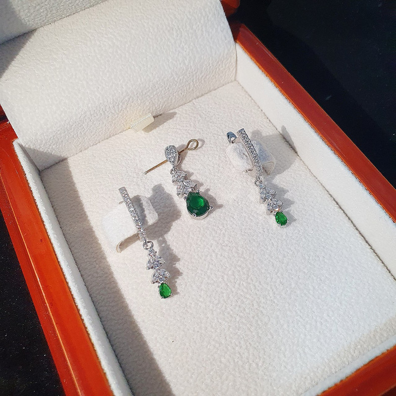 نیم ست نقره زنانه جی تی ای مدل مارکیز اشک نیم ست نقره زنانه جی تی ای مدل مارکیز اشک