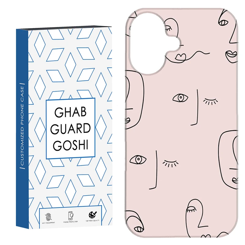 کاور قاب گارد گوشی طرح صورت کد Dimo-515 مناسب برای گوشی اپل Iphone 16     