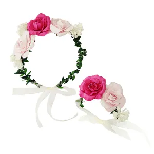 تاج مو دخترانه مدل رز کد 01 به همراه دستبند