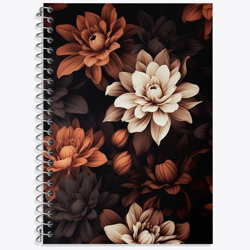 دفتر زبان 50 برگ خندالو مدل دو خط طرح گل گلی کد N5312