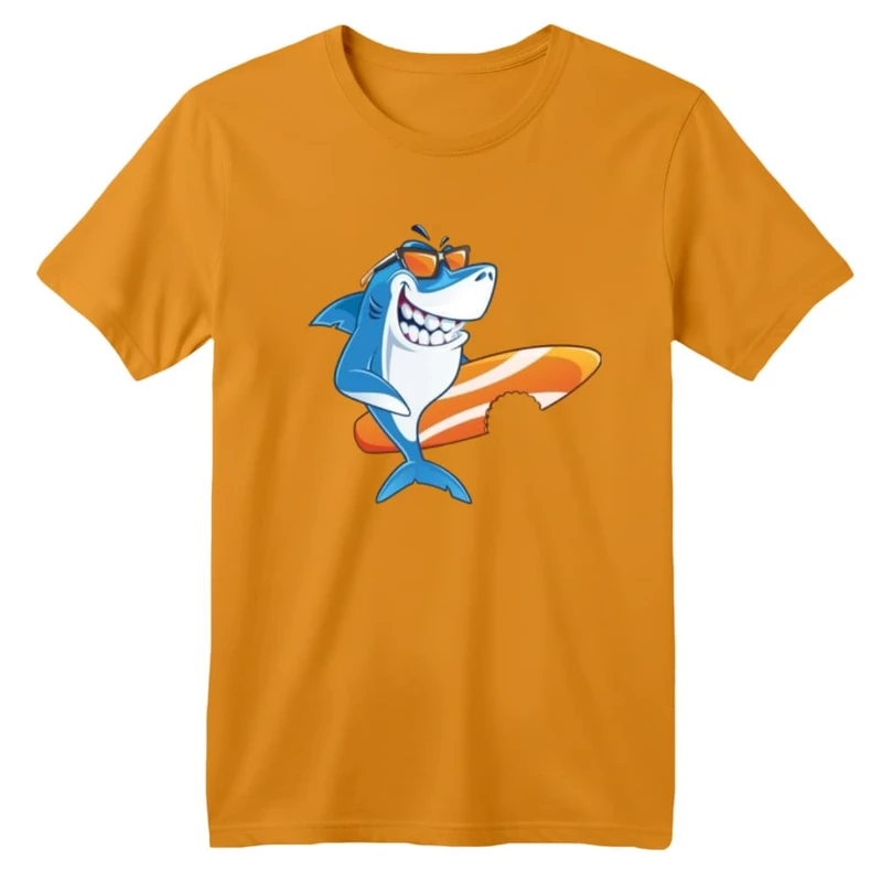 تی شرت آستین کوتاه بچگانه مدل کوسه کد ۱۰