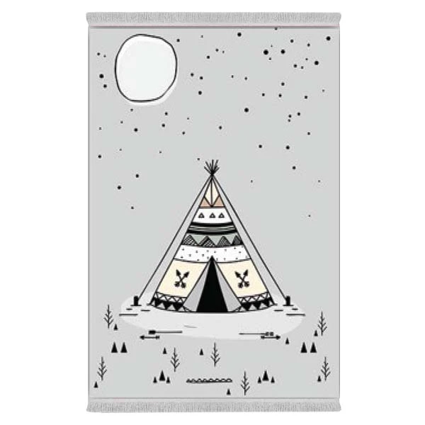 فرش پارچه‌ای دفه مدل فرشینه طرح فانتزی کد 8103