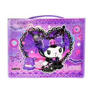 بسته لوازم تحریر مدل کرومی عروسکی کد 11 مجموعه 68 عددی