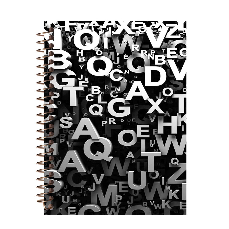 دفتر زبان 60 برگ طرح حروف انگلیسی کد L74