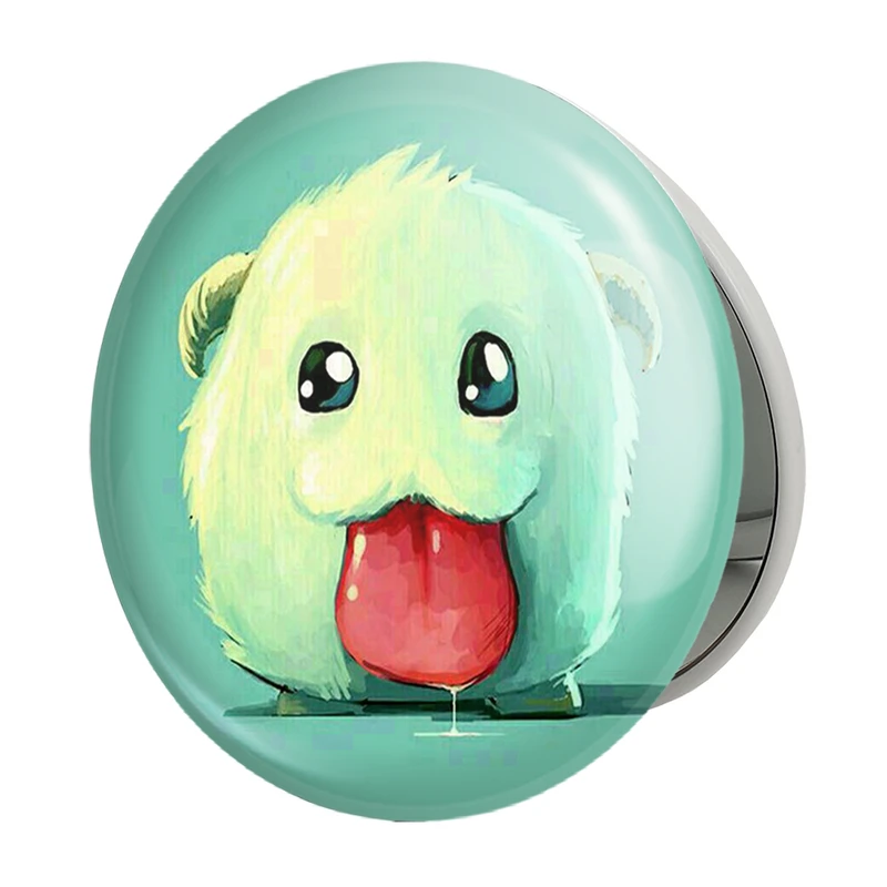 آینه جیبی خندالو طرح پشمالو مدل تاشو کد 5949 