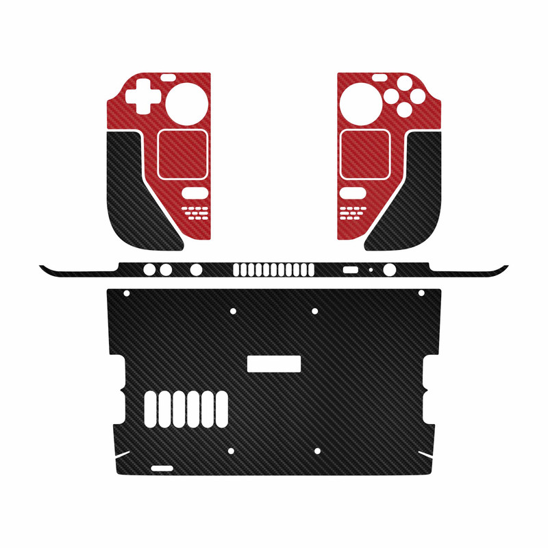 برچسب کنسول بازی ماهوت مناسب برای استیم دک مدل Red Fiber_Carbon Fiber