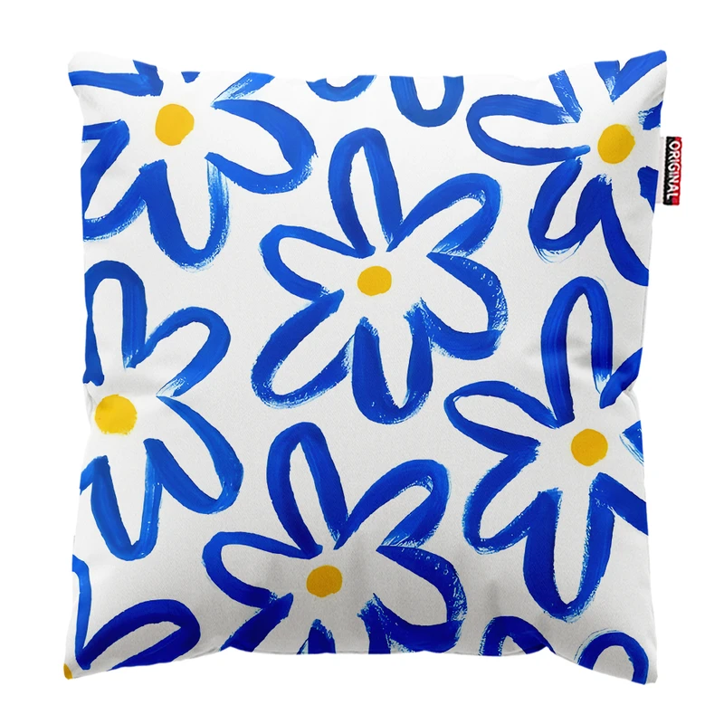 کوسن پاد آفرین مدل مینیمال طرح گل و برگ کد PK303056 سایز 30*30 سانتی متر