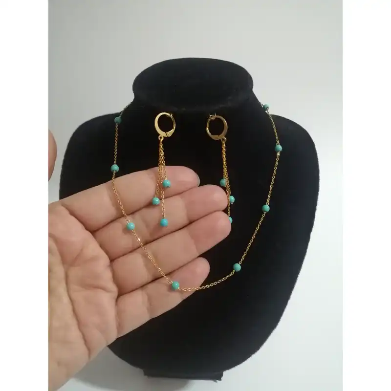 نیم ست زنانه مدل فیروزه ریز