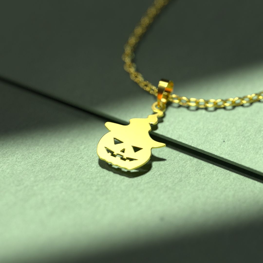 گردنبند طلا 18 عیار زنانه مدوپد مدل هالووین کد G2-1-1163 -  - 2