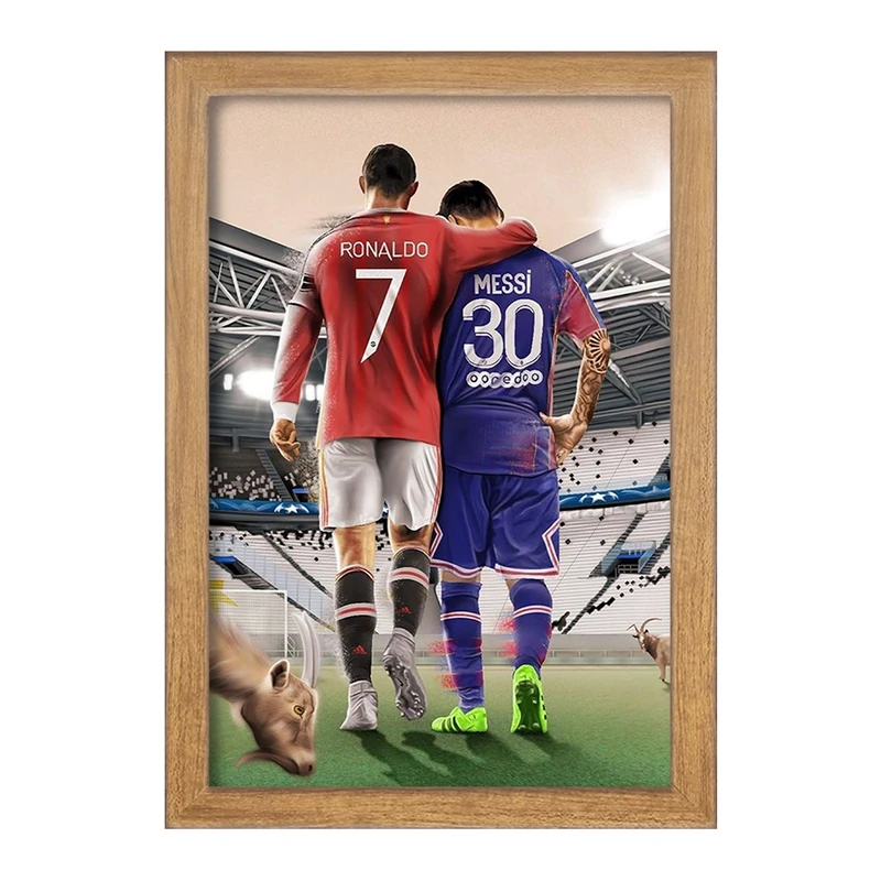 تابلو خندالو مدل کریستیانو رونالدو و لیونل مسی  کد 14000