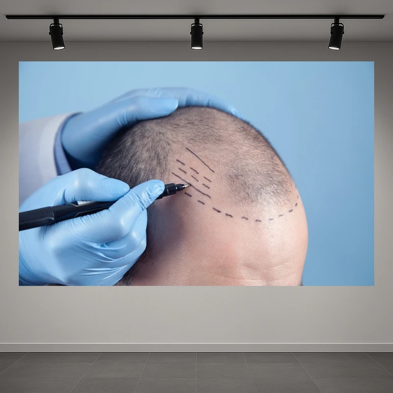 پوستر طرح پزشکی مدل کاشت مو کد AR3059525