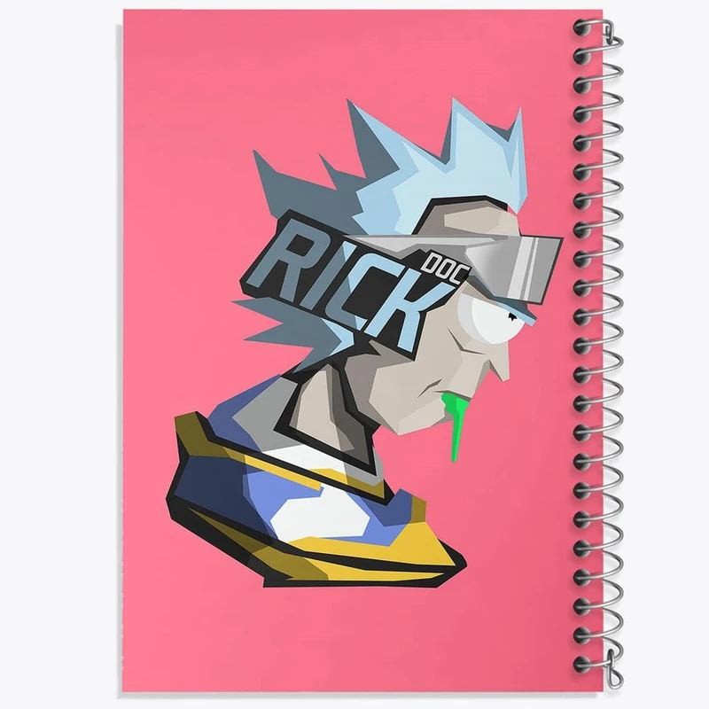 دفتر مشق 50 برگ خندالو مدل انیمیشن ریک و مورتی Rick and Mort کد 26394