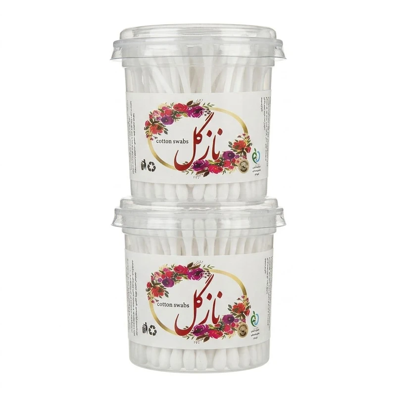گوش پاک‌کن نازگل مدل 00i7 دو بسته 100 عددی