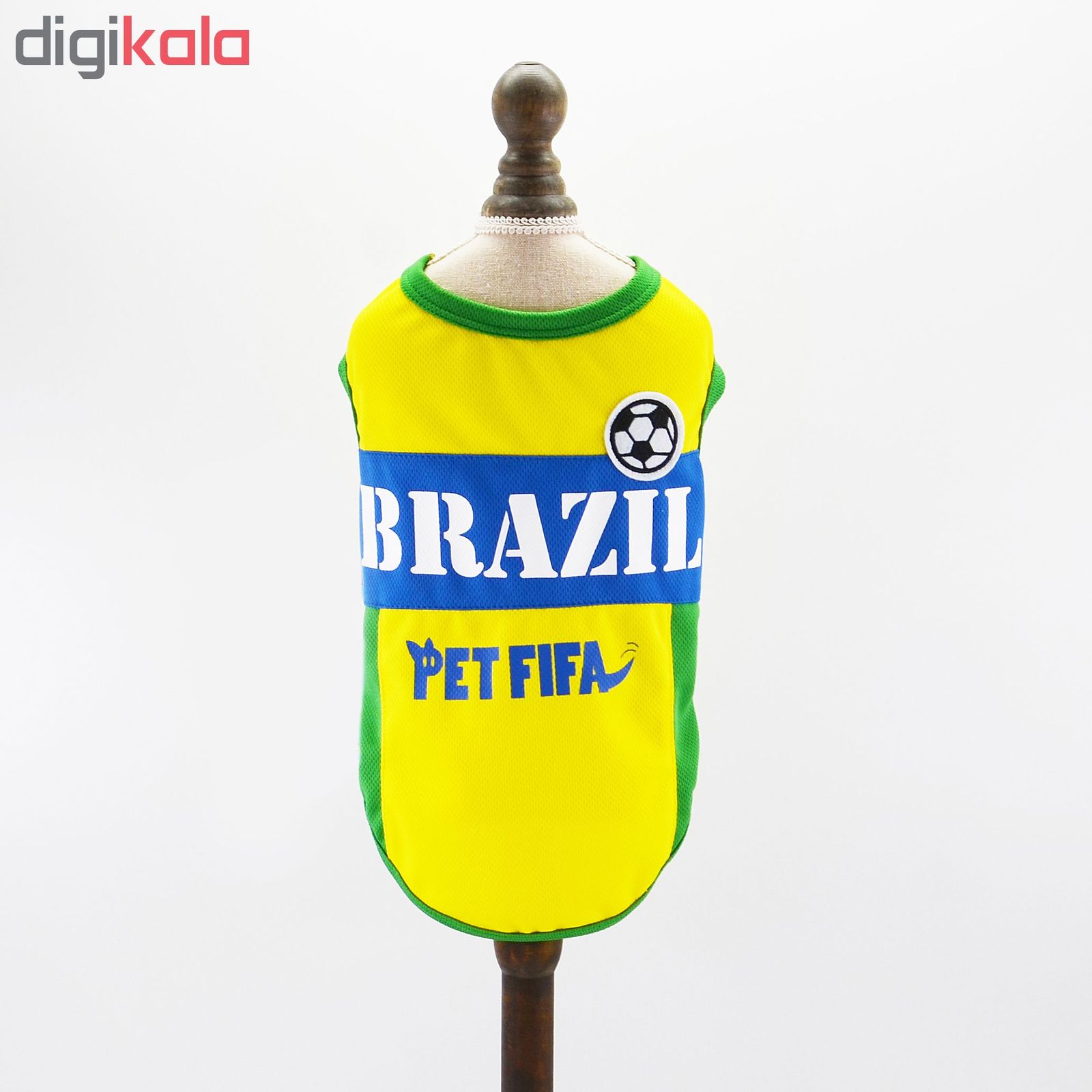 لباس ورزشی سگ طرح برزیل سایز L 