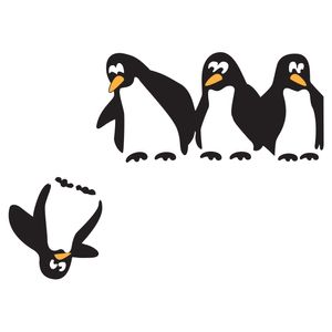 استیکر کلید پریز طرح پنگوین ها