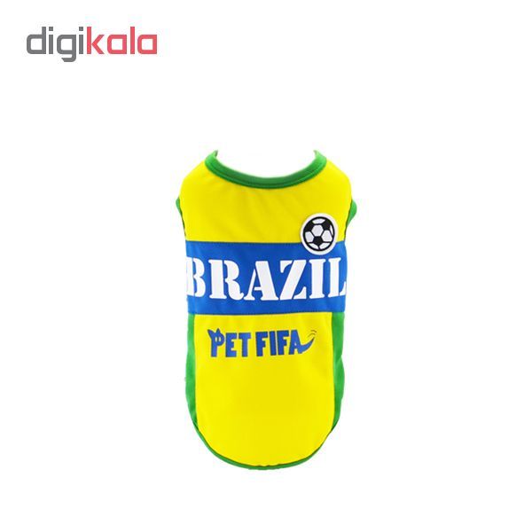 لباس ورزشی سگ طرح برزیل سایز XL