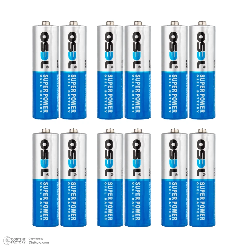 عکس شماره 2 : باتری قلمی اوسل مدل super power r6p بسته 12 عددی
