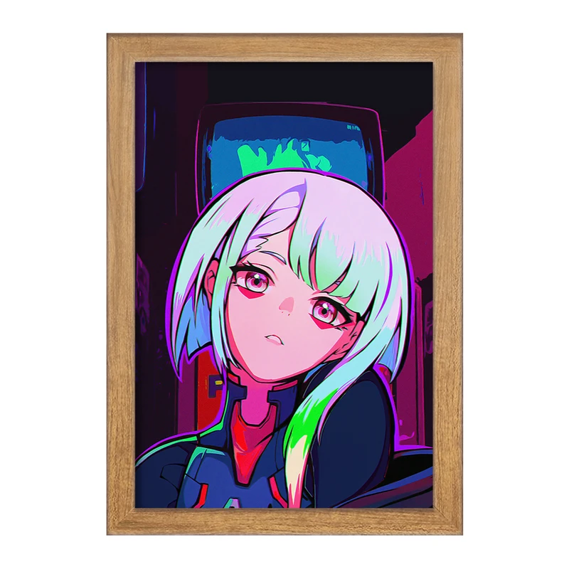 تابلو خندالو مدل لوسی انیمه سایبر پانک Cyberpunk  کد 22447