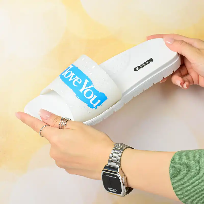 دمپایی زنانه کیتو مدل آی لاو یو کد WH.2999