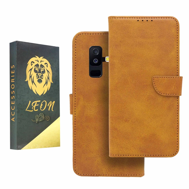 کیف کلاسوری لئون مدل Khoshi مناسب برای گوشی موبایل سامسونگ Galaxy A6 Plus