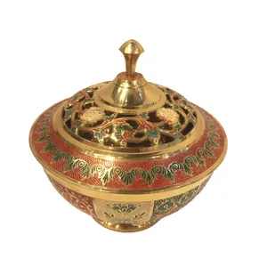 شکلات خوری برنجی طرح گل