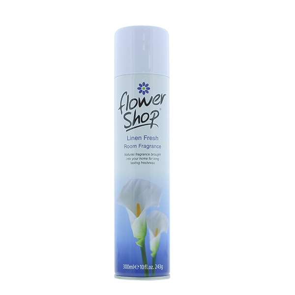 اسپری خوشبوکننده فلاور شاپ مدل Linen Fresh حجم 300 میلی لیتر