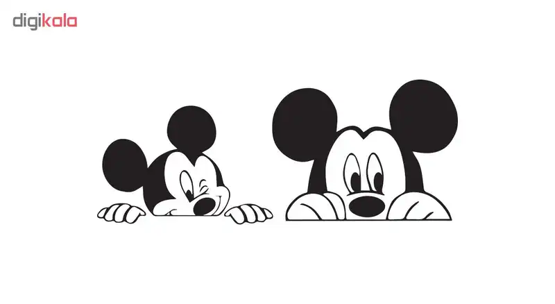 استیکر کلید پریز طرح میکی موس مجموعه ۲ عددی
