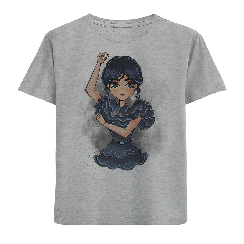 تی شرت آستین کوتاه دخترانه مدل ونزدی N33