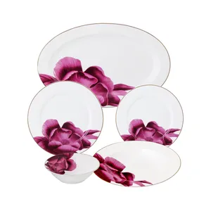 سرویس غذاخوری 25 پارچه اف ام مدل Single Flower آلمان 6 نفره کد 14034