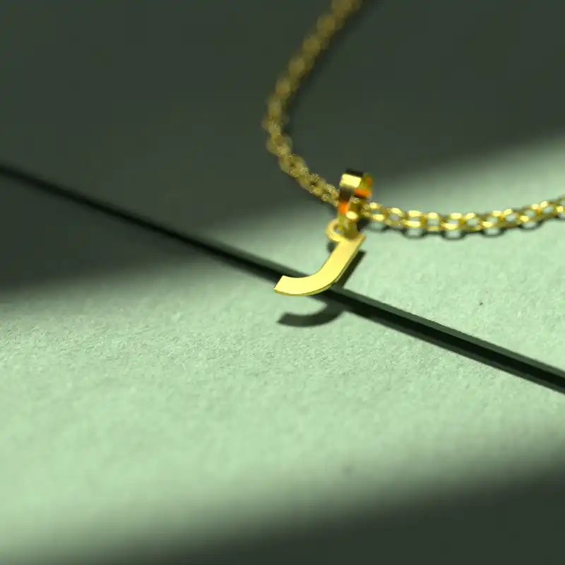 گردنبند طلا 18 عیار زنانه مدوپد مدل حرف ر کد I3-1-1568