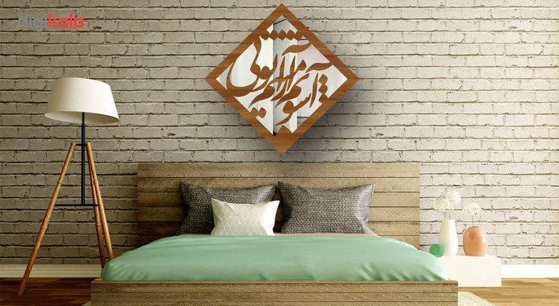 تابلو آینه سالی وان مدل آشوب قهوه ای