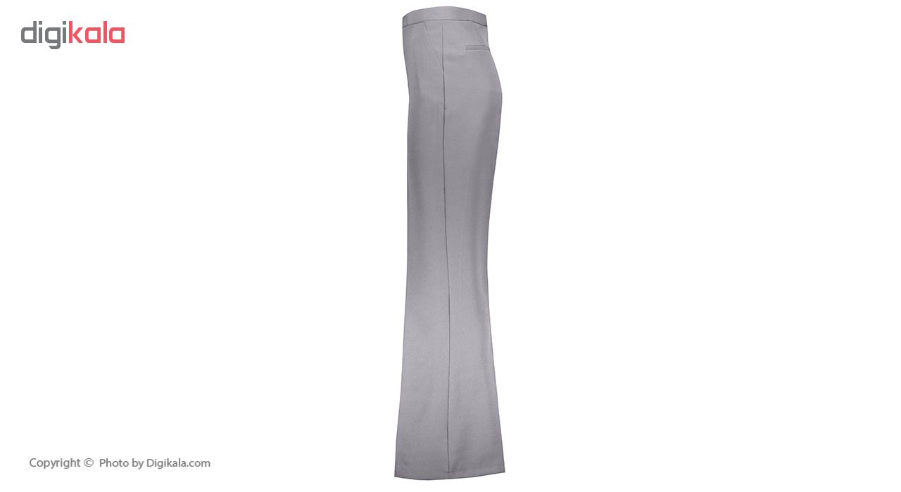 شلوار زنانه پارچه ای کرپ دمپا درسا تن پوش رنگ طوسی مدل 240/1