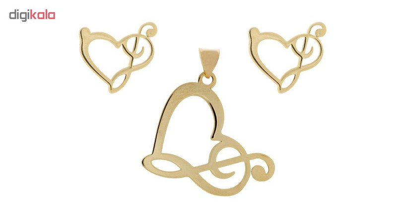 نیم ست طلا 18 عیار زنانه گالری مرجان مدل 0861