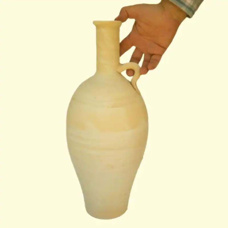 کوزه سفالی مدل خط دار چشمه کد 555