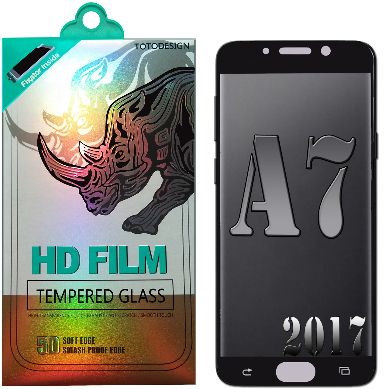 محافظ صفحه نمایش مدل HD1075D مناسب برای گوشی موبایل سامسونگ A7-2017
