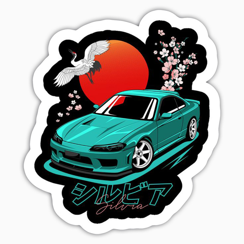 استیکر لپ تاپ و موبایل بووم طرح ماشین مدل Tokyo Drift X کد AG19