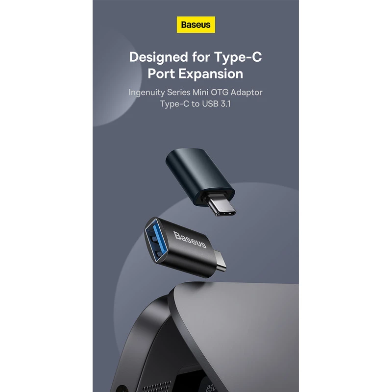 عکس شماره 9 : مبدل usb-c به usb 3.1 بیسوس مدل 10gbps-otg