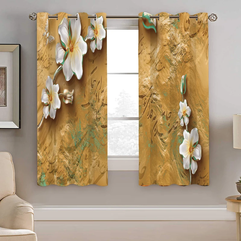 پرده نیروانا طرح گل فانتیزی مدل مخمل کد 5146 سایز 140×200 سانتی متر