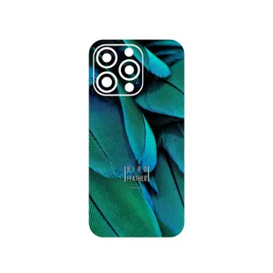 MAHOOT Green Feather Cover Sticker for Apple iPhone 13 Pro Max