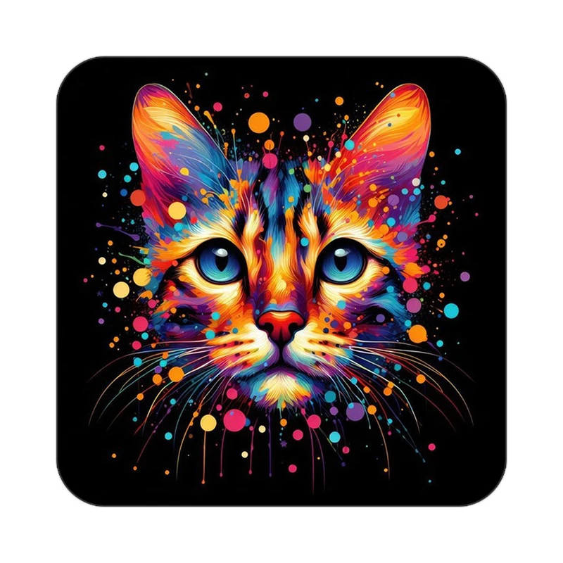 زیر لیوانی کاکتی طرح حیوانات رنگی مدل mp27080