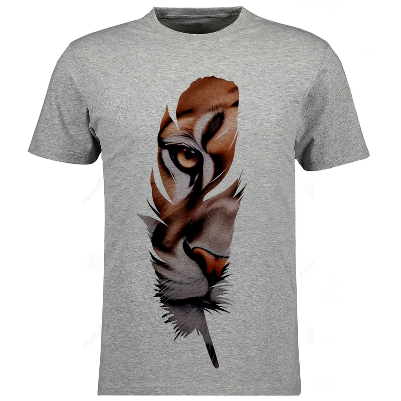 تی شرت آستین کوتاه مردانه مدل ببر V67