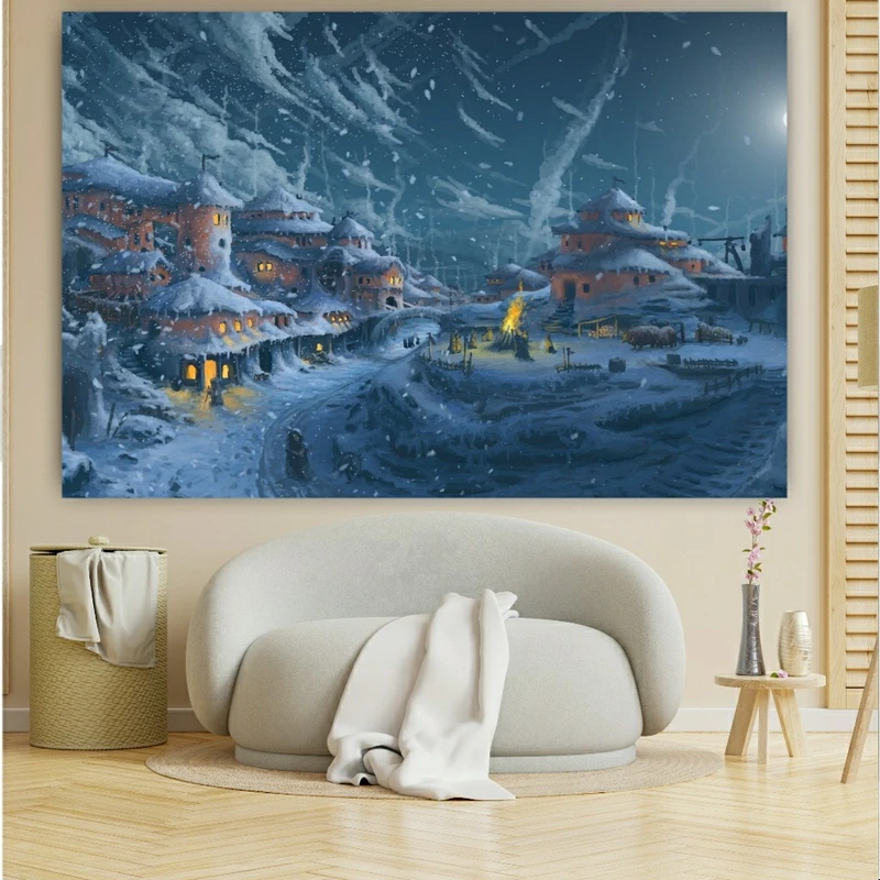 پوستر طرح چرم مخمل مدل شب کریسمس کد SDM1029