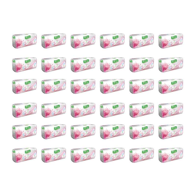 نوار بهداشتی سافتکس مدل Cotton سایز بزرگ مجموعه 36 عددی