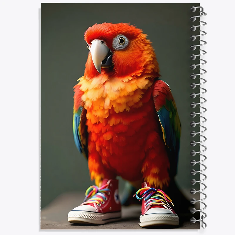 دفتر شطرنجی 50 برگ خندالو طرح طوطی بامزه کد F7943