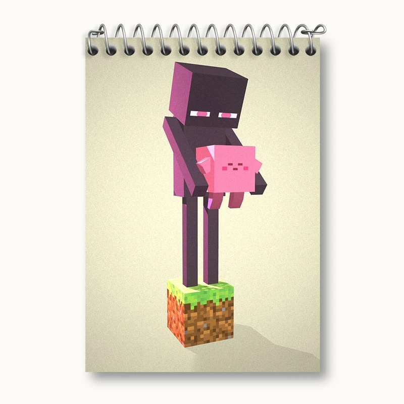 دفتر یادداشت 50 برگ خندالو مدل بازی ماینکرافت (Minecraft) کد 37000