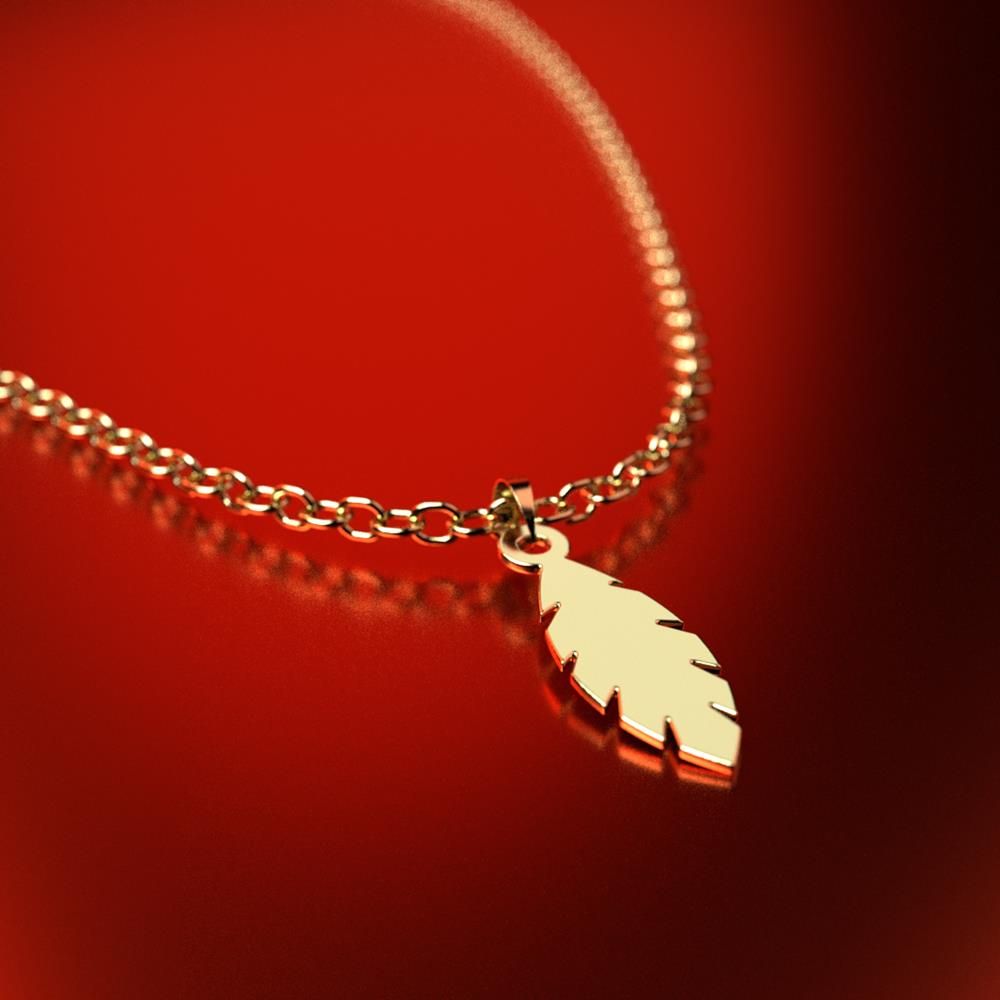 آویز گردنبند طلا 18 عیار زنانه مدوپد مدل برگ کد PA1-10915 - - 3