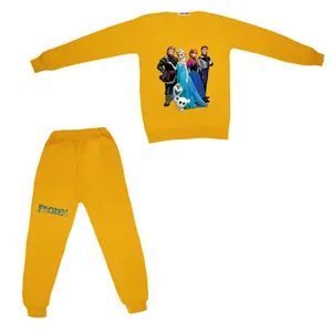 ست تی شرت آستین بلند و شلوار دخترانه مدل frozen