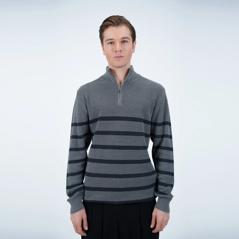 پلیور یقه ایستاده مردانه پاتن جامه مدل 304021030035999