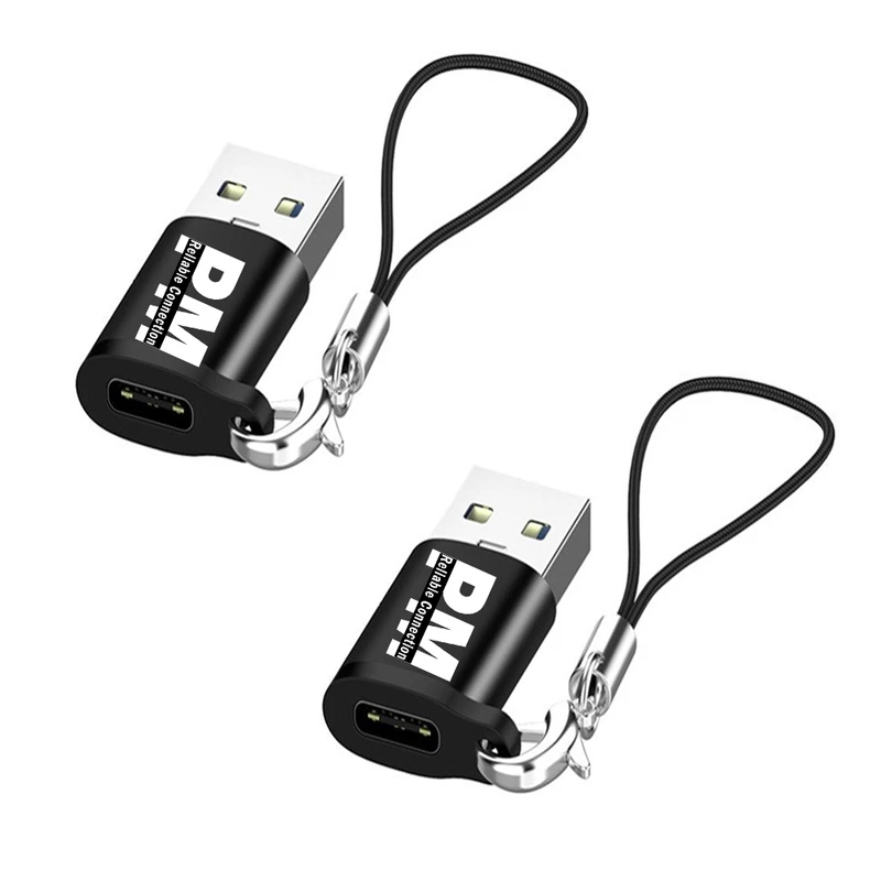 مبدل USB به USB-C مدل OTG-Lanyard بسته دو عددی